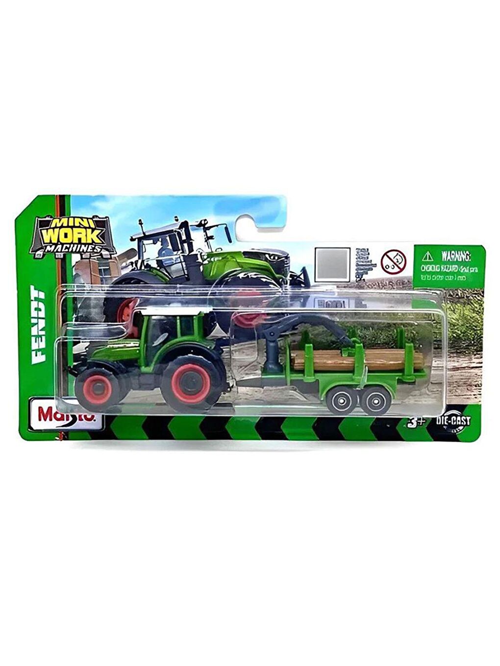 Maisto Karışık Mini Work Machines Traktör ve Römork Set-01 - 2