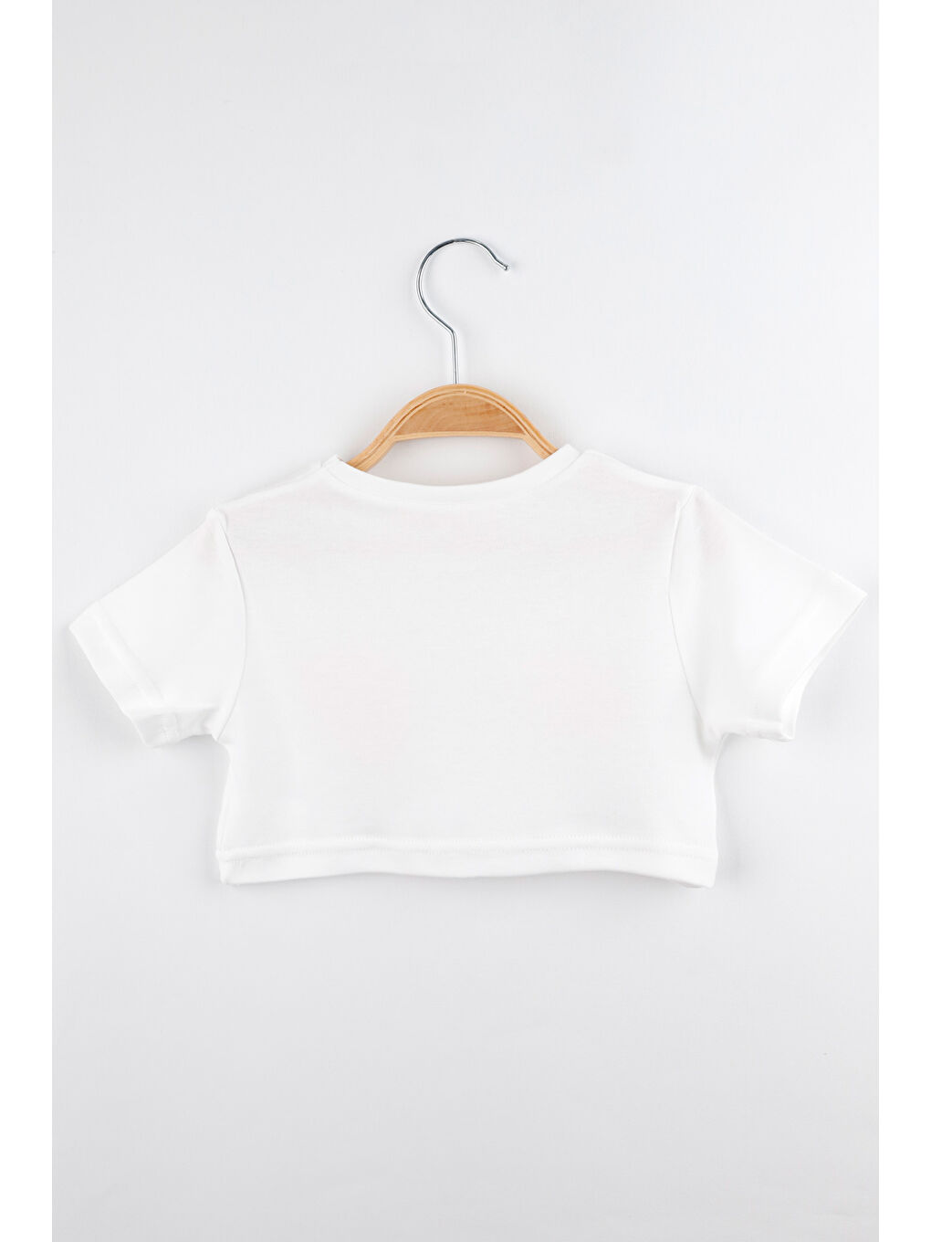 Beyaz Lady Boss Baskılı Kız Çocuk Crop Tişört - Becky-2