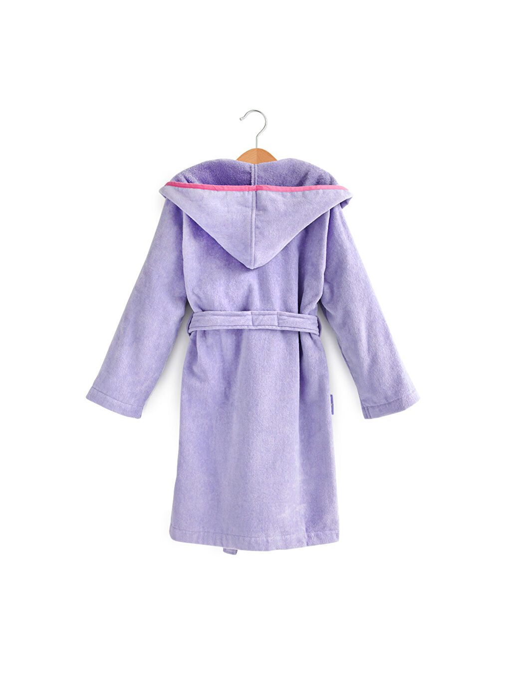 Mor Kadife Çocuk Bornoz Küçük Deniz Kızı 5-6 yaş-1