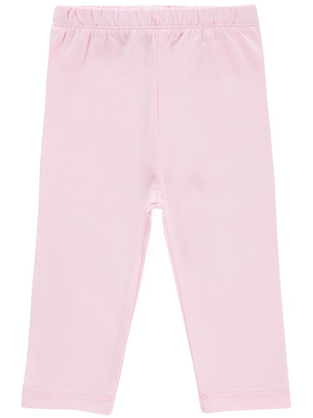 Baby Düz Model Yan Dikişsiz 6-18 Ay Uzun Tayt - Pembe 6-9 Ay-1