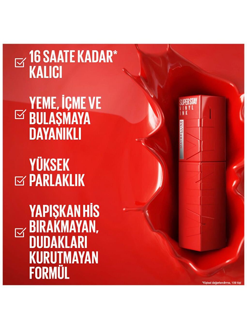 MAYBELLINE NEWYORK Fuşya-Mor Super Stay Vinyl Ink Uzun Süre Kalıcı Likit Parlak Ruj 30 Unrivaled - 6