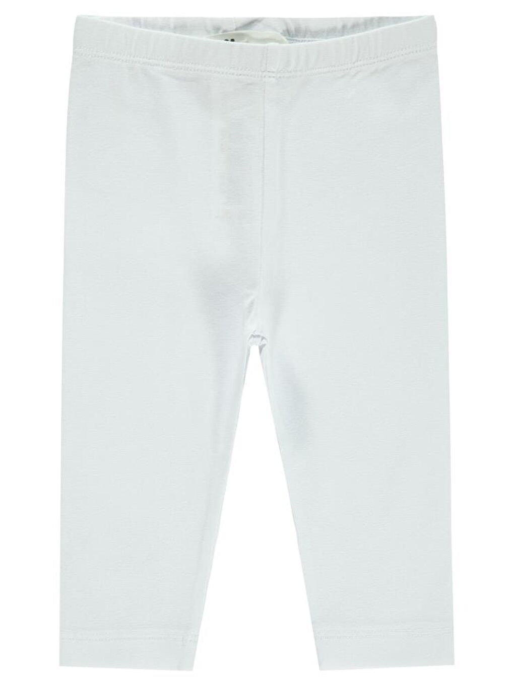 Baby Düz Model Yan Dikişsiz 6-18 Ay Uzun Tayt - Beyaz 6-9 Ay