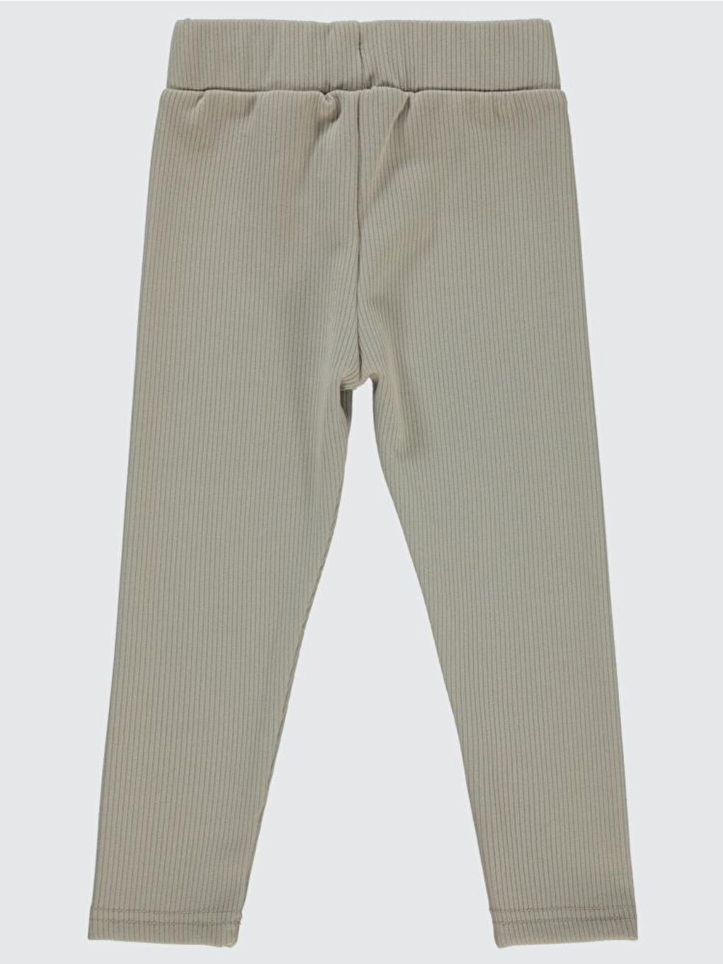 Girls Düz 2-5 Yaş Tayt - Bej 3-4 Yaş-1