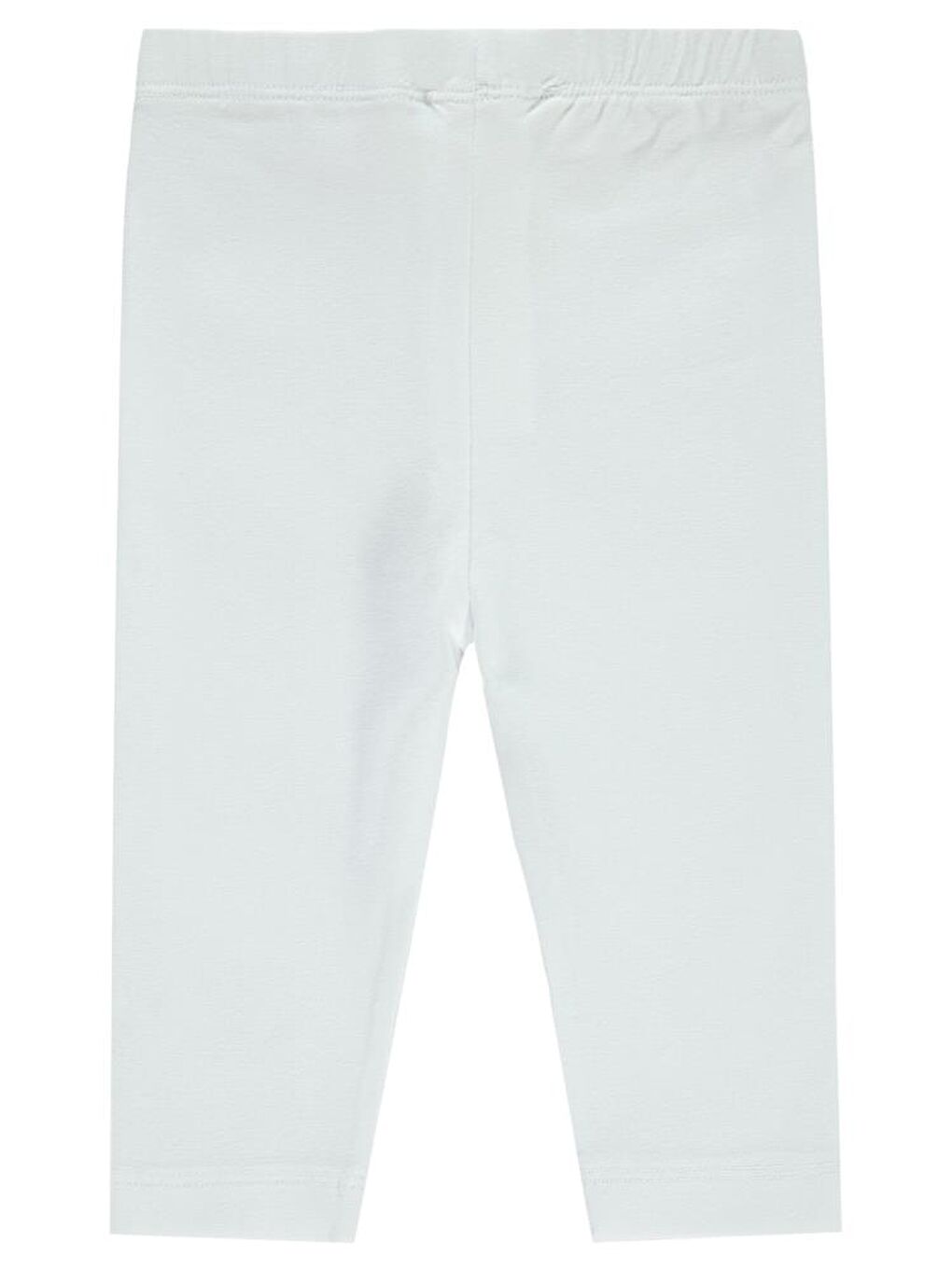 Baby Düz Model Yan Dikişsiz 6-18 Ay Uzun Tayt - Beyaz 6-9 Ay-1