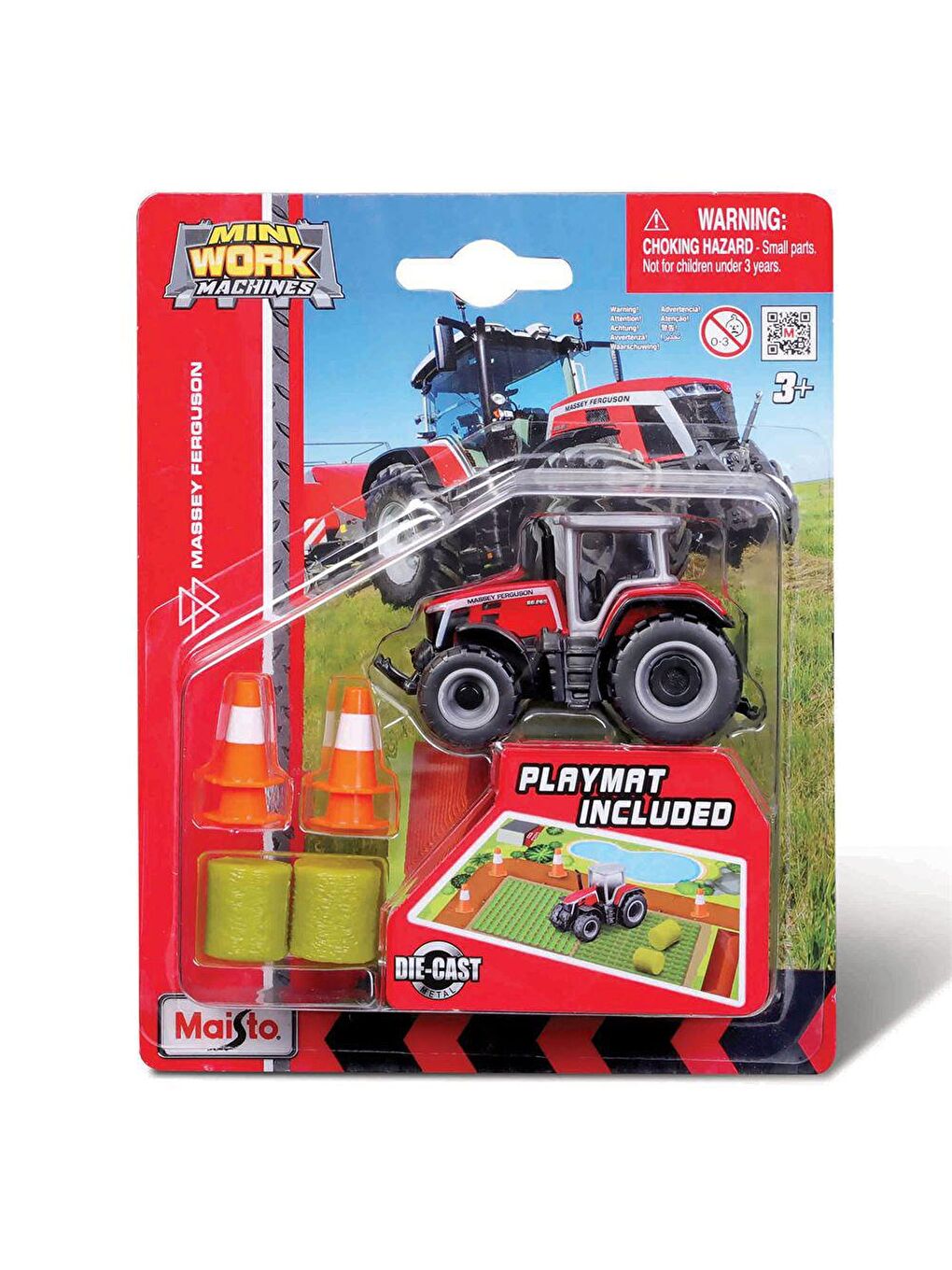 Maisto Karışık Mini Work Machines Traktör Oyun Seti - Massey Ferguson - 2