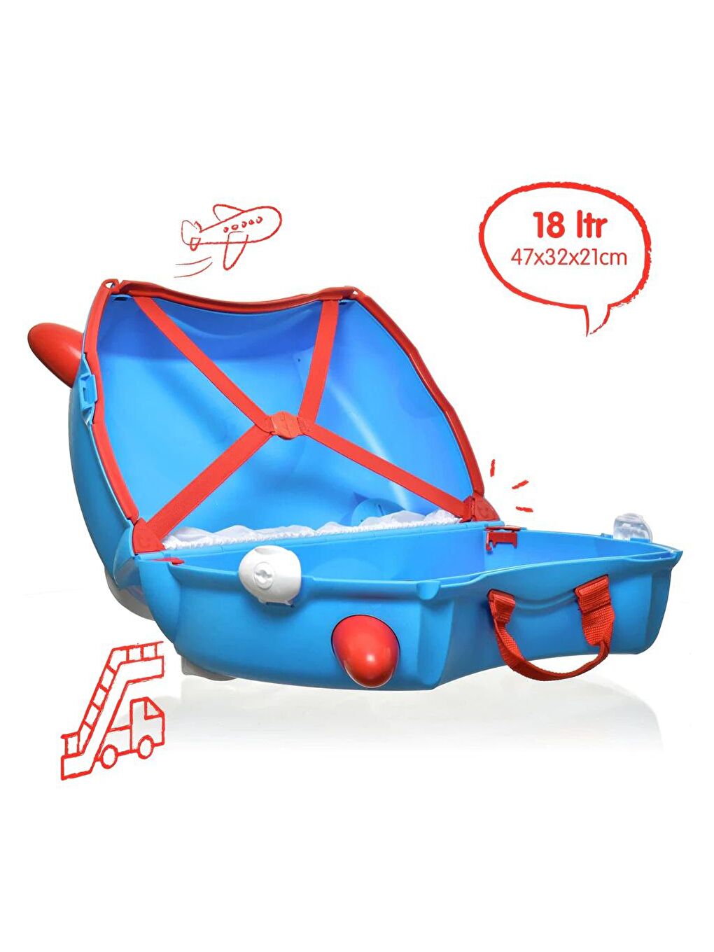 Trunki Karışık Çocuk Bavulu - Uçak Amelia - 2