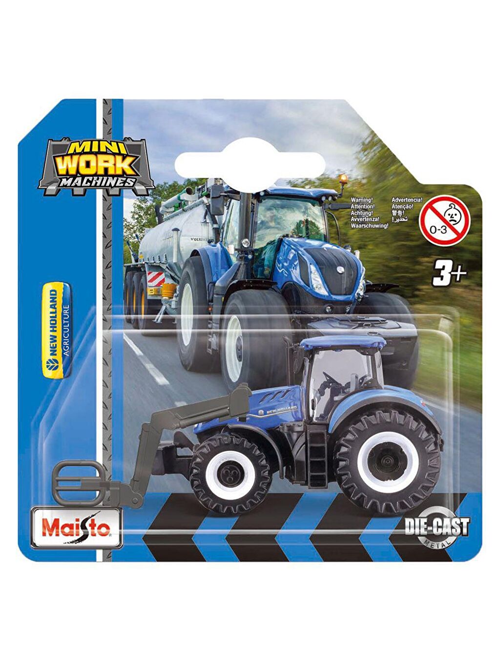 Maisto Karışık Mini Work Machines Traktör - New Holland 15591 - 2