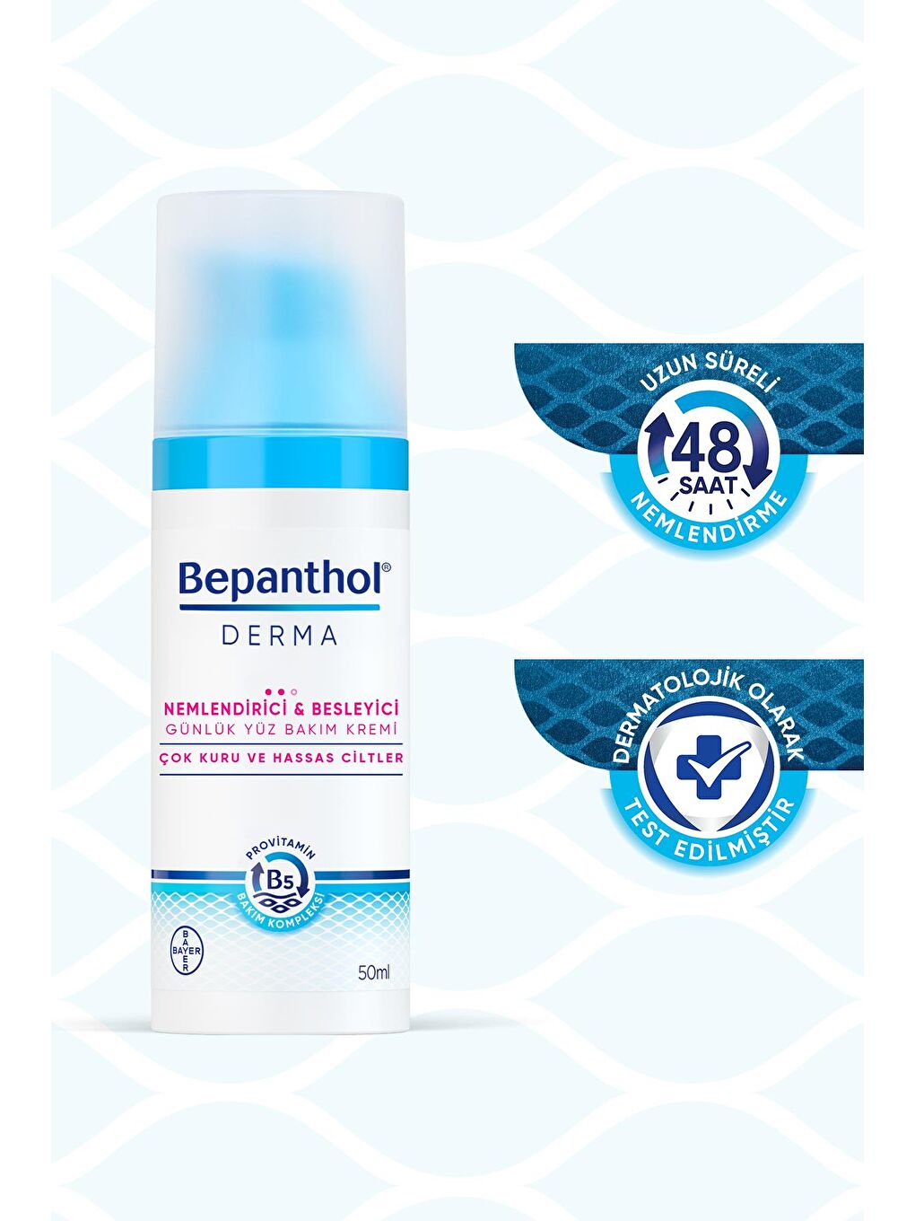 Bepanthol Derma Nemlendirici & Besleyici Günlük Yüz Bakım Kremi 50ml - 1