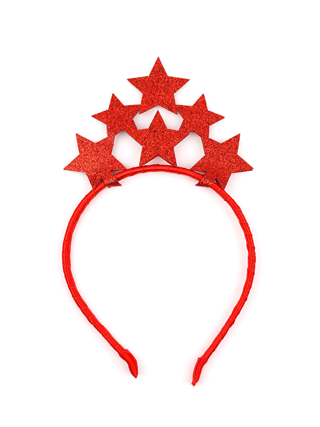 Kırmızı Sıralı Yıldız Simli Kız Çocuk Taç