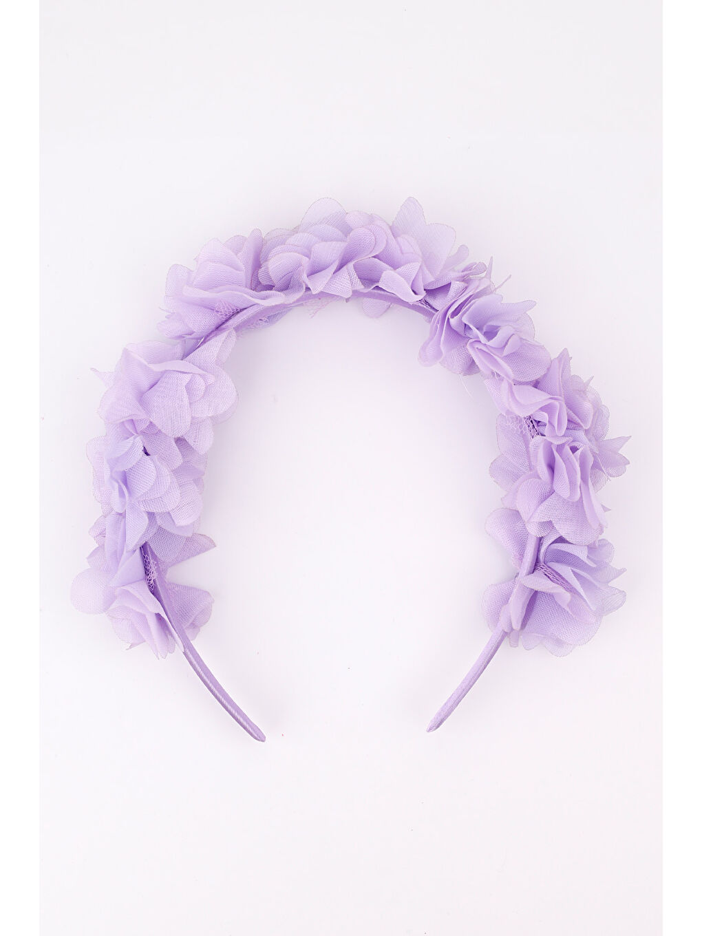 Lila Çiçekli Kız Çocuk Taç