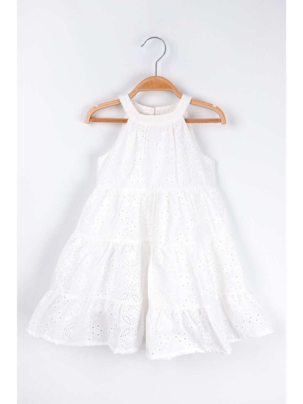 Ekru Kolsuz Fisto Kız Çocuk Elbise - Mardelle-2