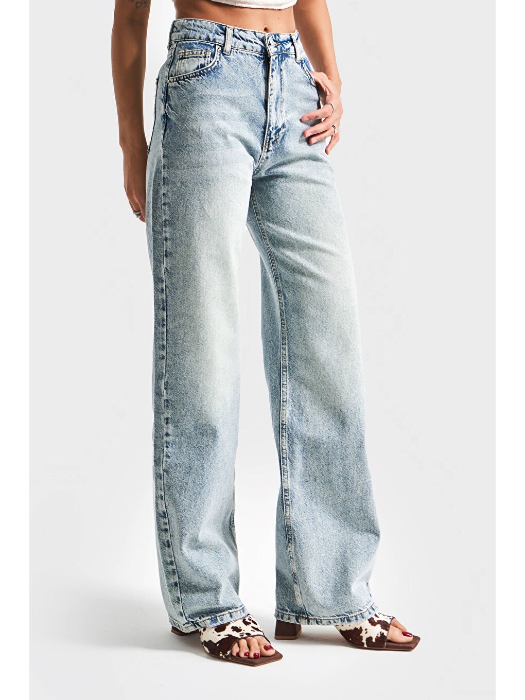 Mavi Kadın T.Kot Rengi Doris 4s5-80 Straight Fit Yüksek Bel %100 Pamuk İç Boy 80cm Denim Jean