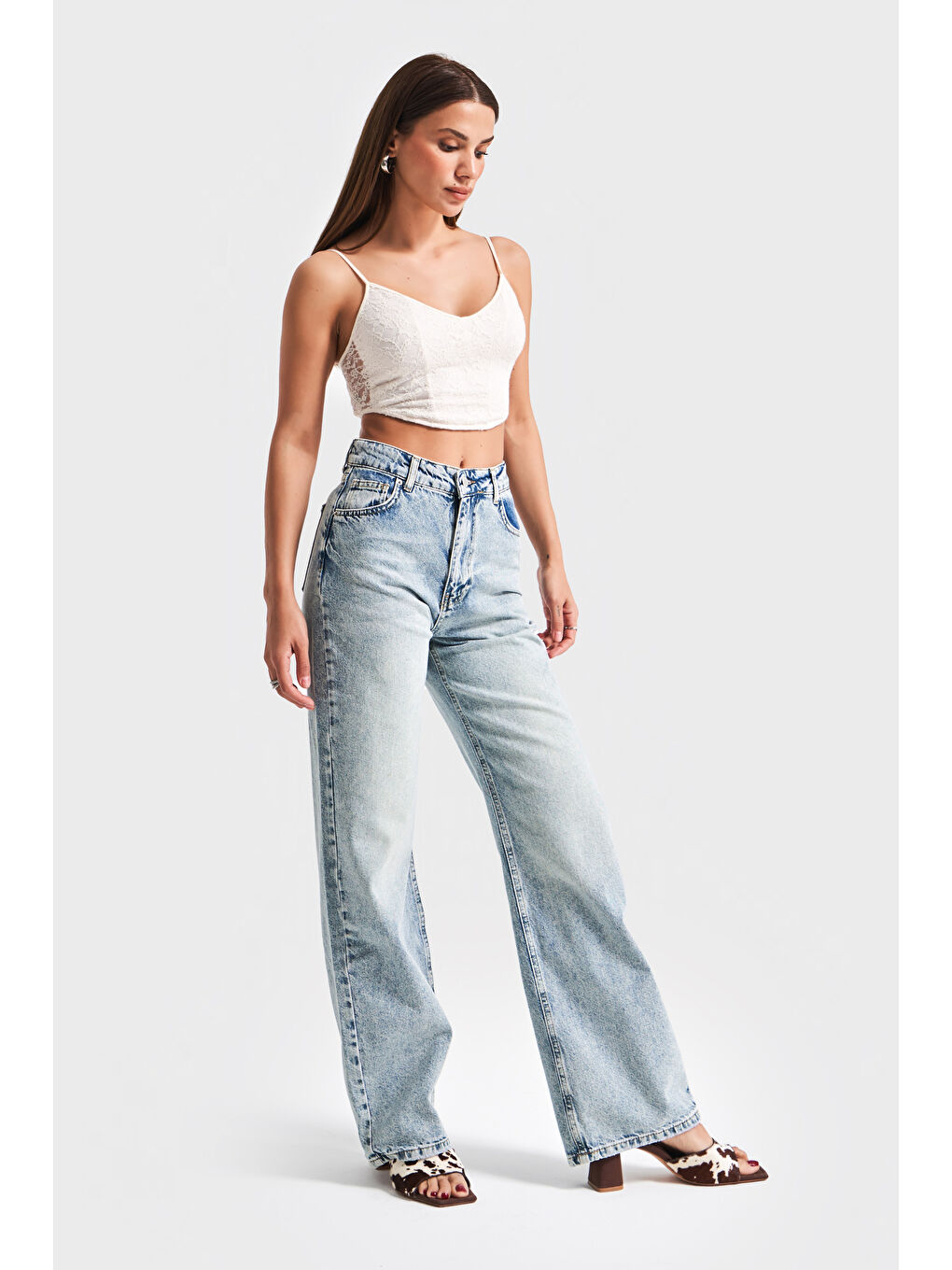 Mavi Kadın T.Kot Rengi Doris 4s5-80 Straight Fit Yüksek Bel %100 Pamuk İç Boy 80cm Denim Jean-5