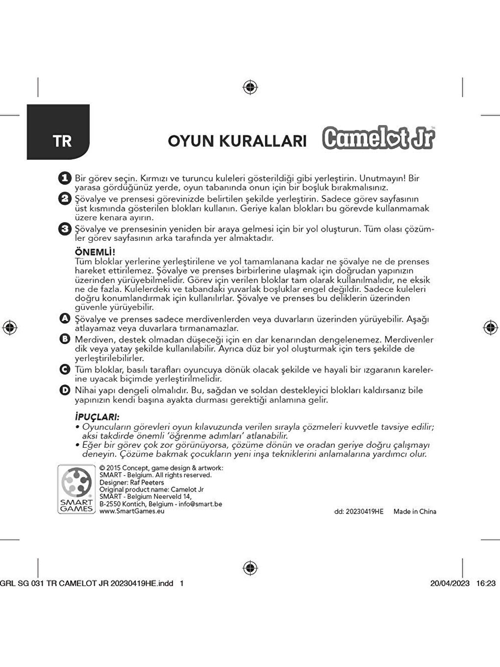 SmartGames Karışık Camelot Jr Zeka Oyuncağı - 7