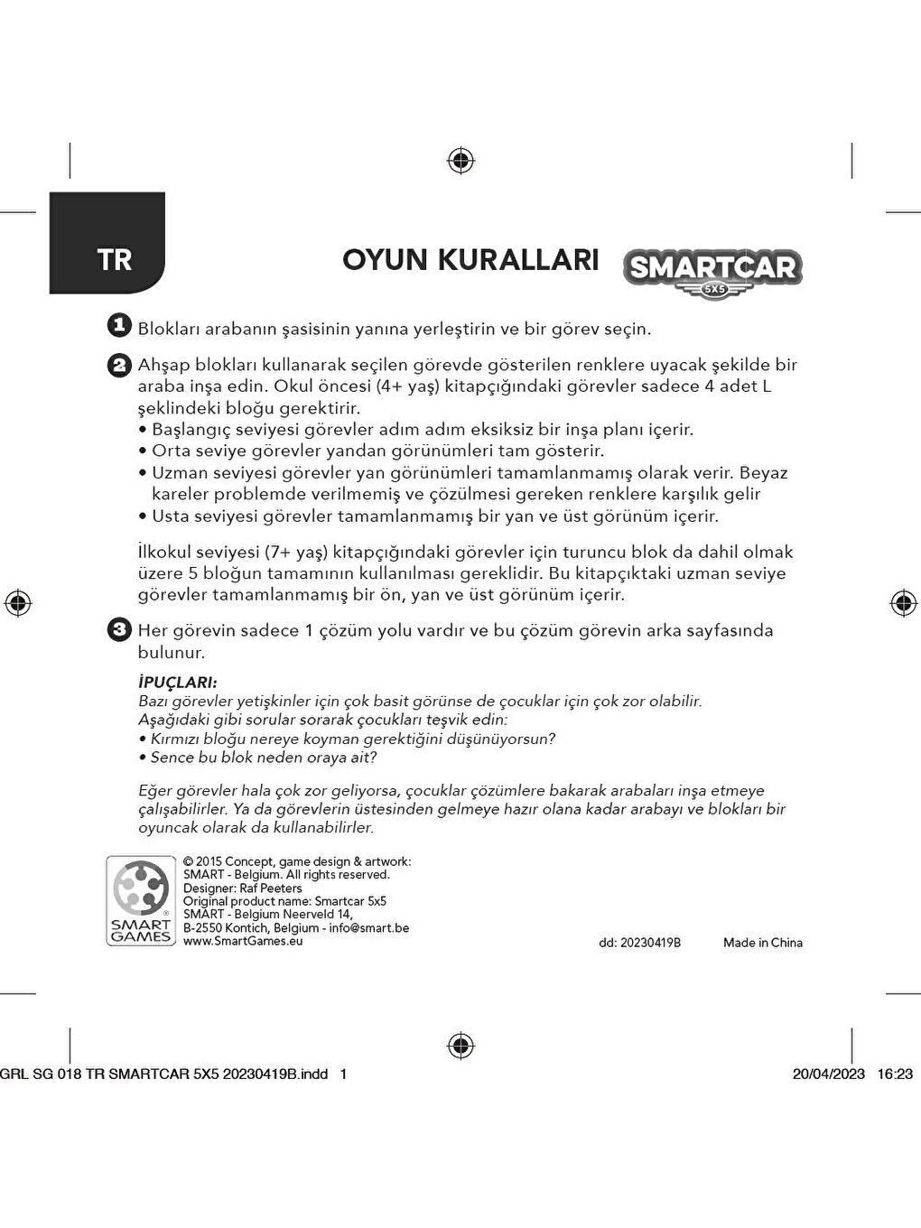 SmartGames Karışık Smart Car 5x5 - 7