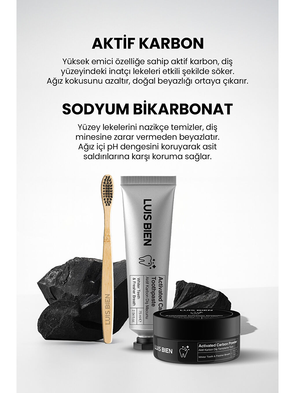 Diş Beyazlatma Seti + Bambu Diş Fırçası-1