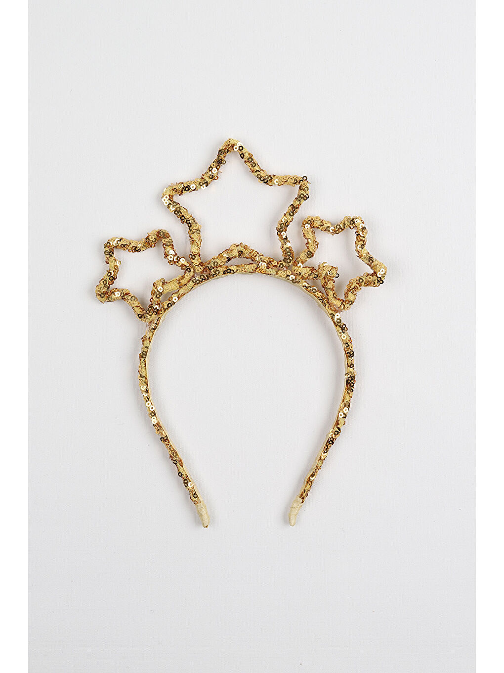 Sarı Altın Simli Kelebek Kanat Asa Taç 3'lü Set-2