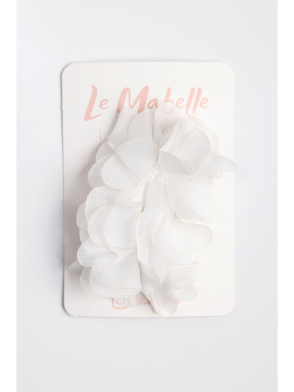 Beyaz 2'li Tül Çiçek Kız Çocuk Klips Toka Set-1