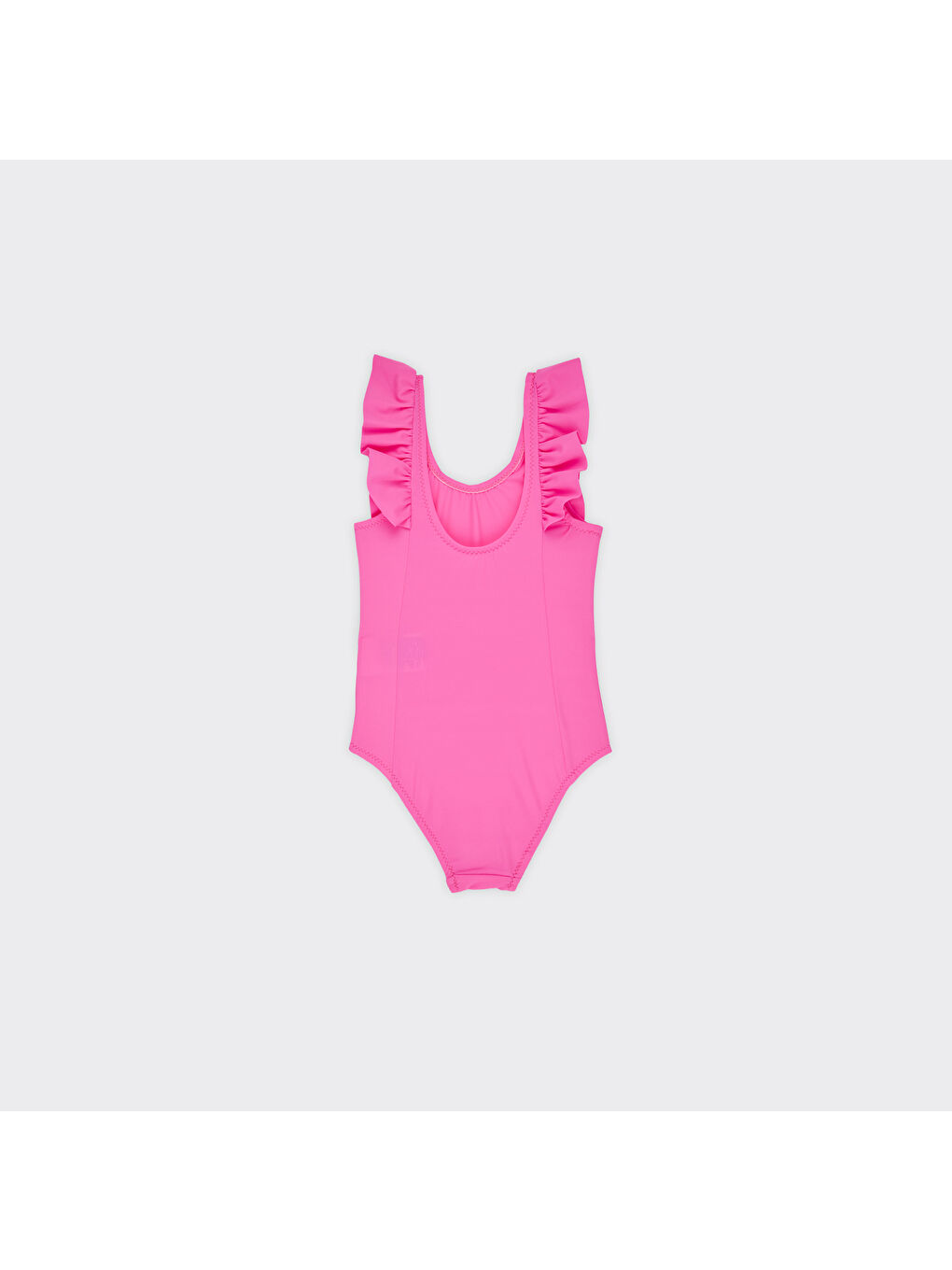 Kız Çocuk Fırfır Detaylı Mayo Pembe-5