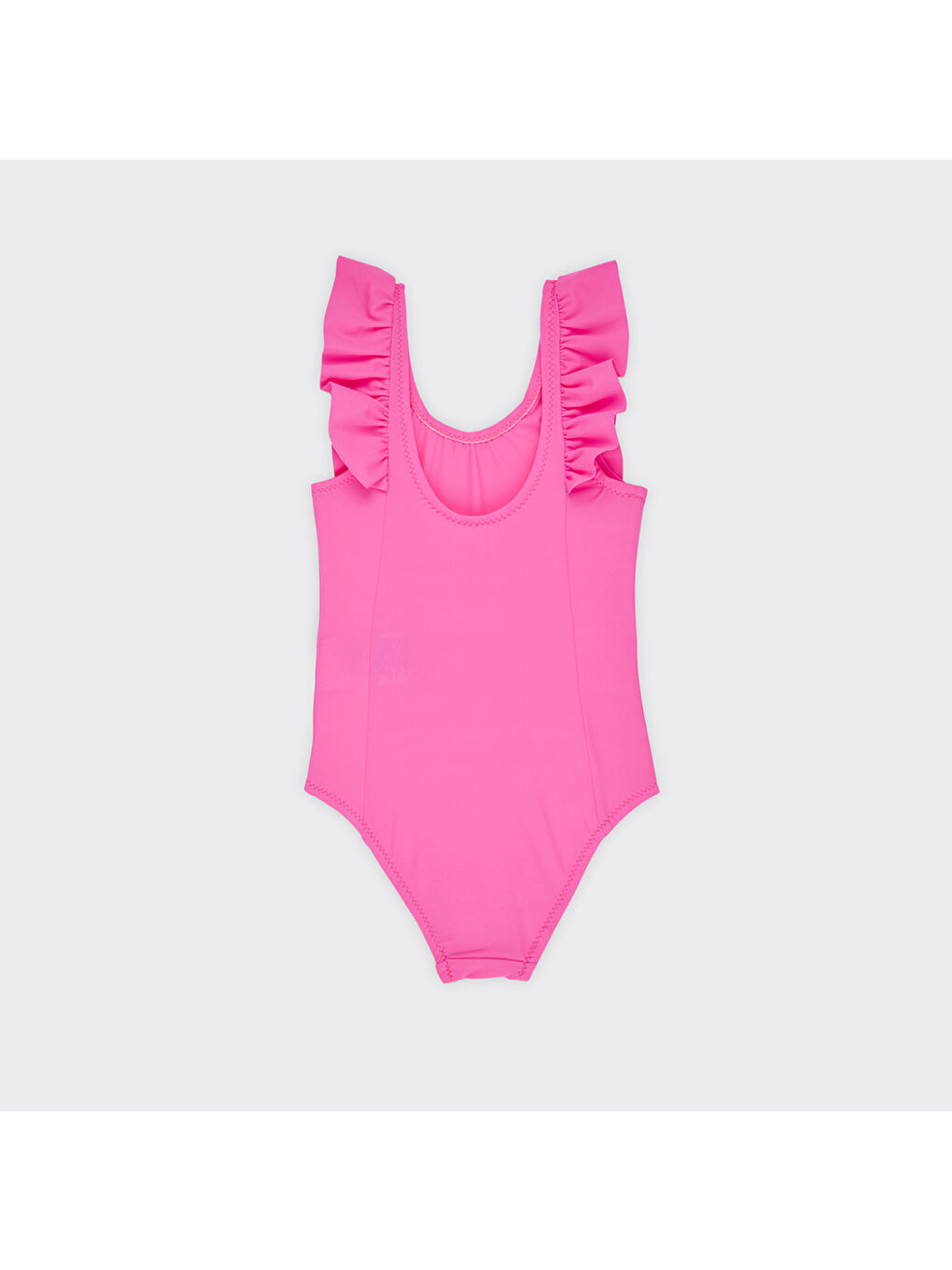 Kız Çocuk Fırfır Detaylı Mayo Pembe-4