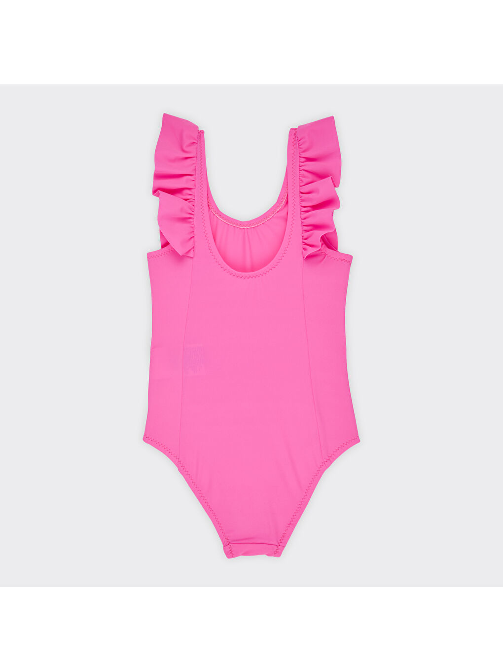 Kız Çocuk Fırfır Detaylı Mayo Pembe-6