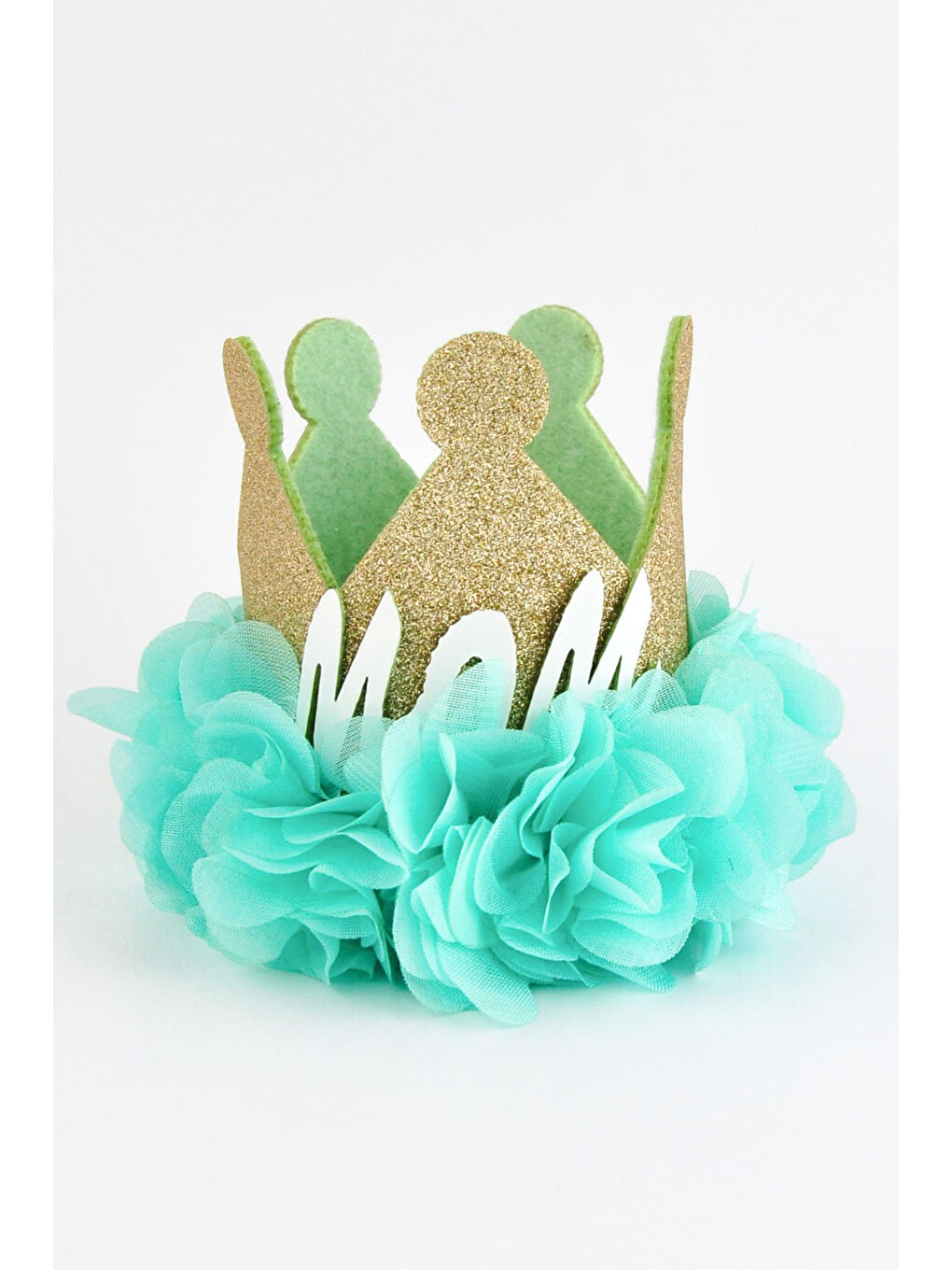 Yeşil Mint Çiçekli Kraliçe Mom Klips Toka