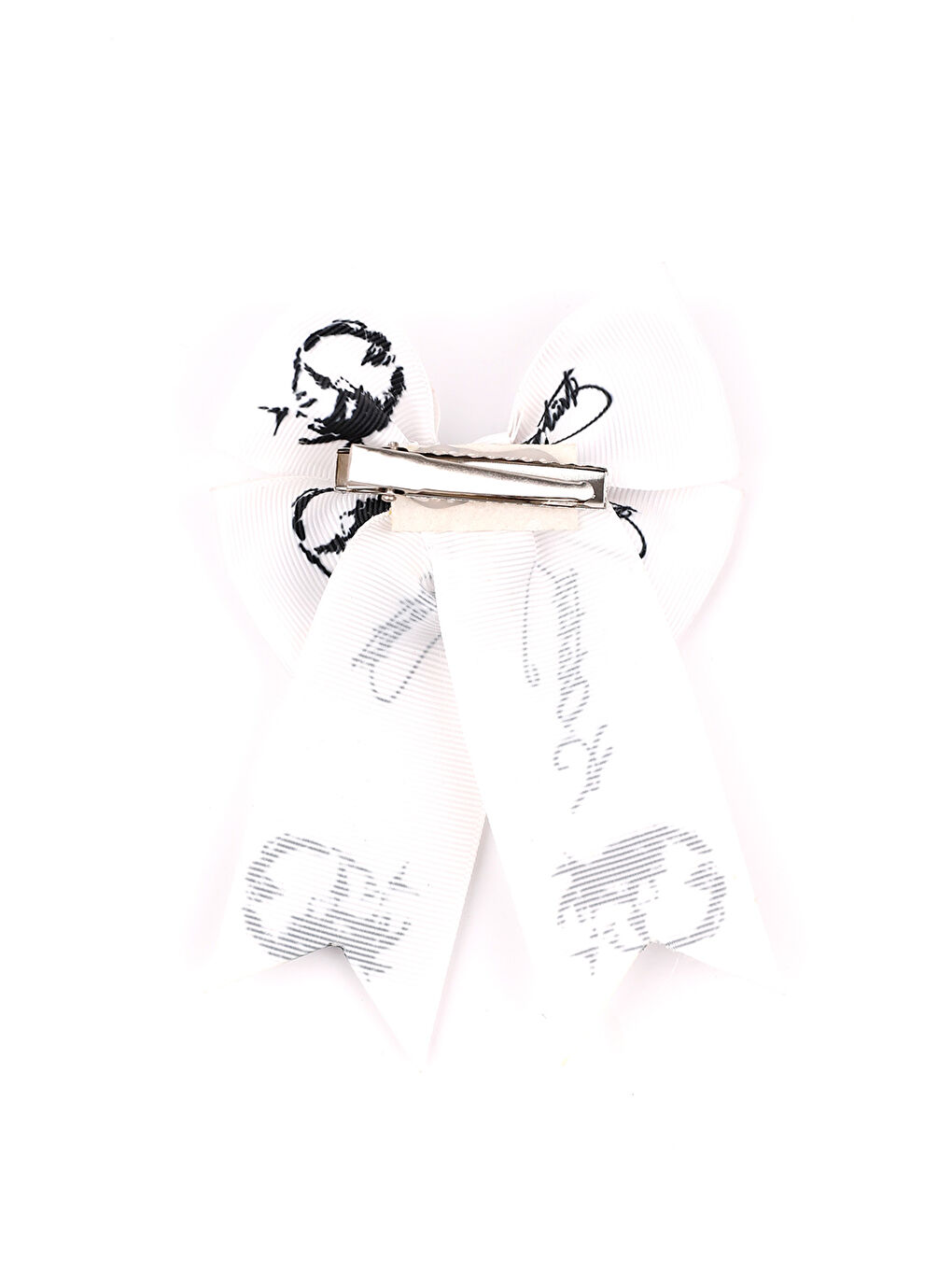 Beyaz Atatürk Baskılı Kız Çocuk Klips Toka-2