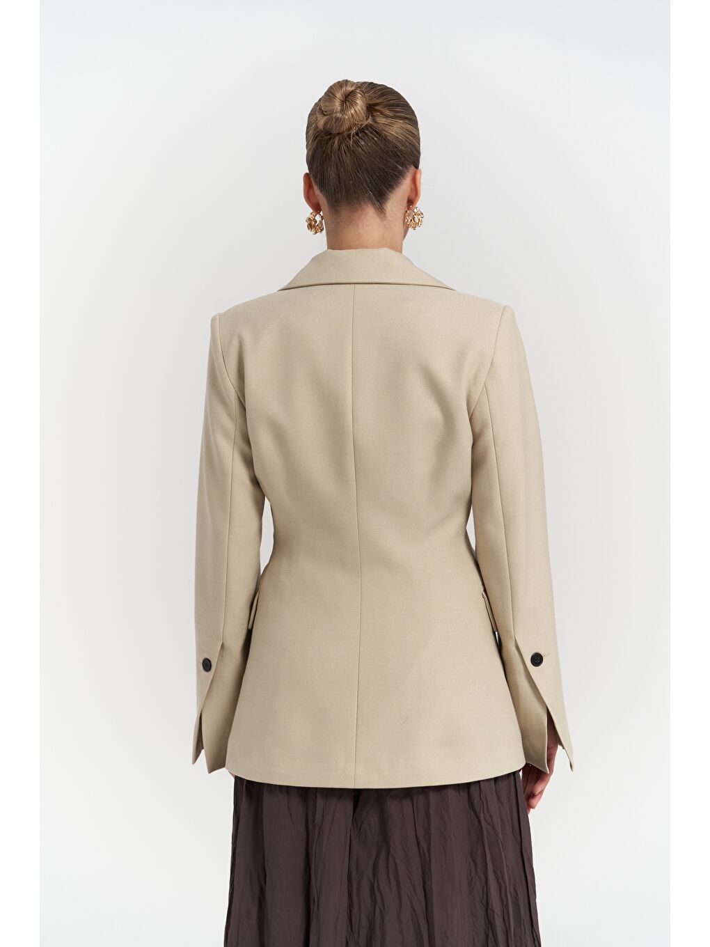 Mai Collection Yeşil Lecco Dar Kesim Olive Green Blazer - 4
