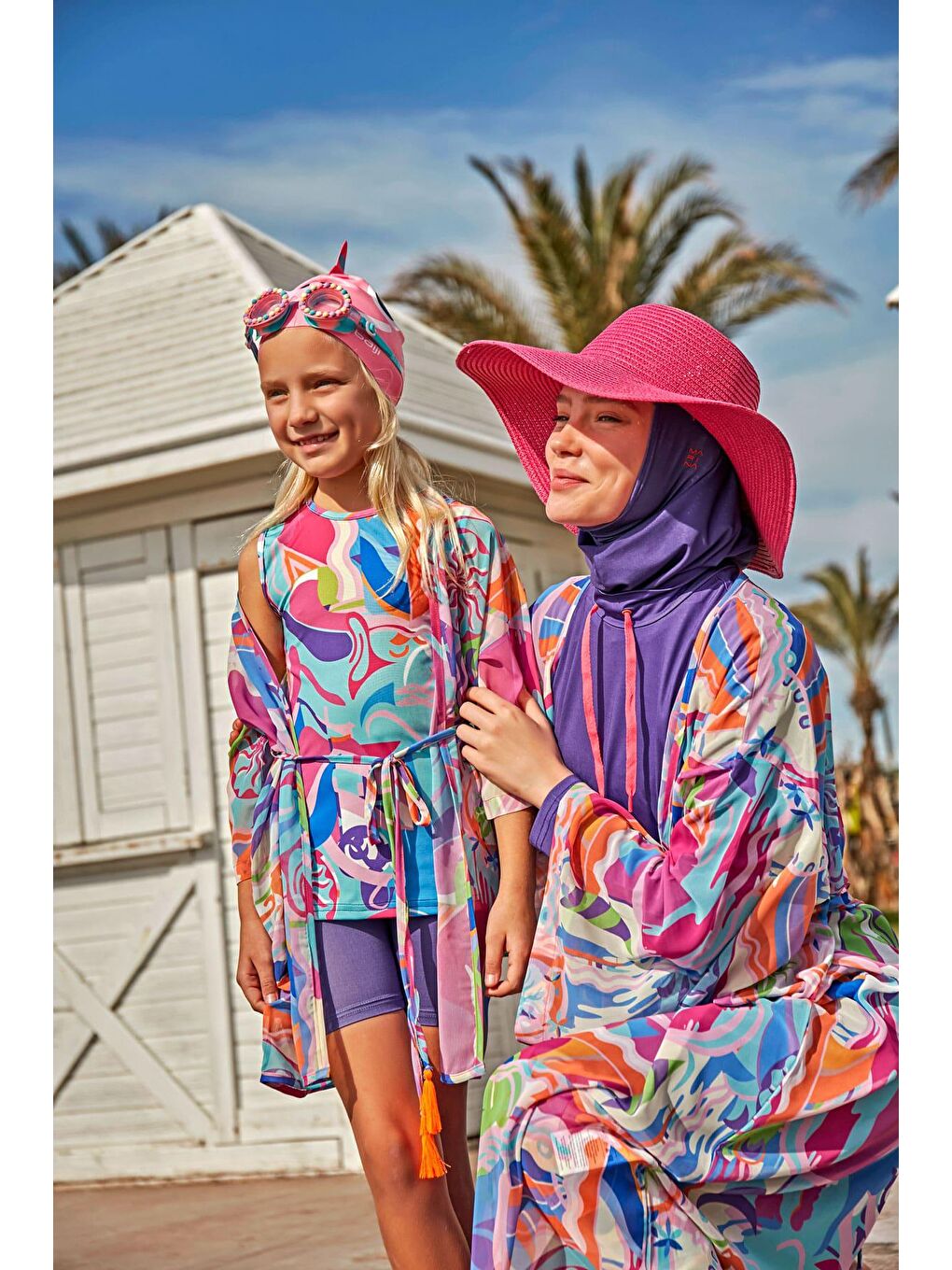 Marina Karişik Renkli Kimono Kaftan P2424 - 4