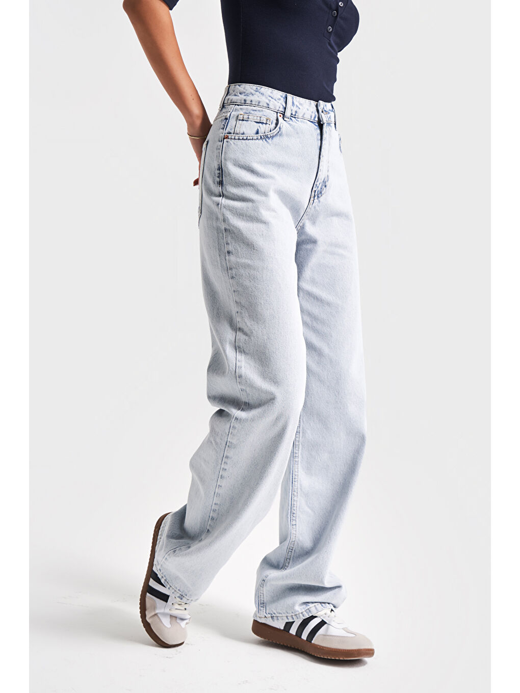 Mavi Kadın Snow Jean Rengi Doris 4S5-27 Yüksek Bel %100 Pamuk Straight Fit Denim Jean