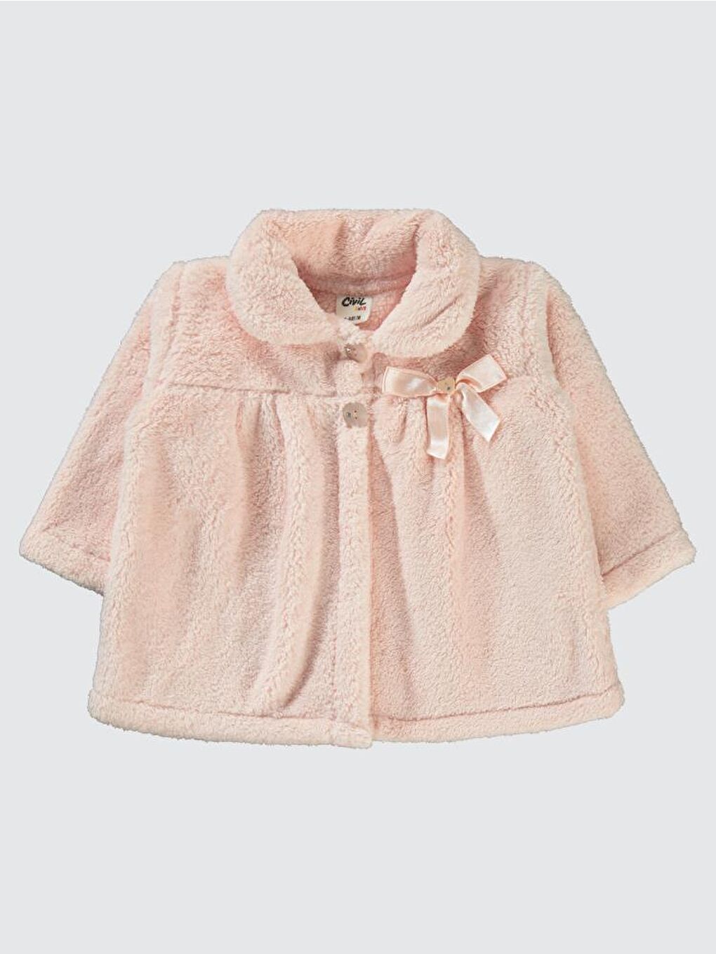 Pembe Baby Fiyonklu 6-18 Ay Hırka - Pudra 9-12 Ay