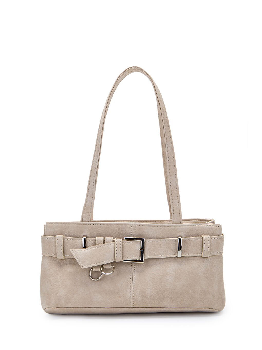 Ekru Kemer Detaylı Kadın Kol Çanta Birdy Krem