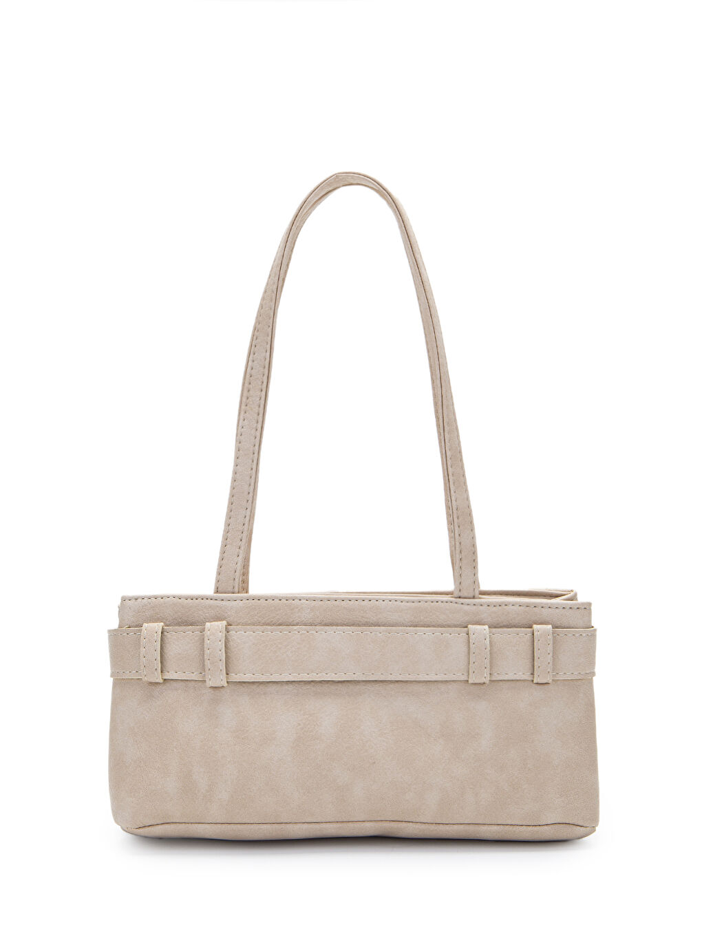 Ekru Kemer Detaylı Kadın Kol Çanta Birdy Krem-2