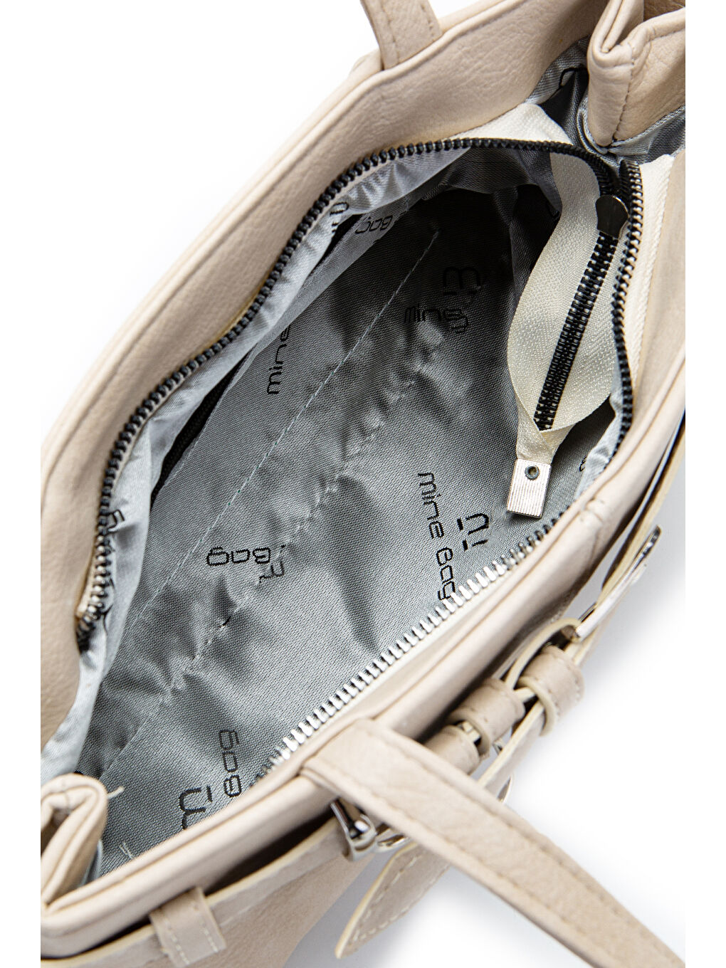 Ekru Kemer Detaylı Kadın Kol Çanta Birdy Krem-3