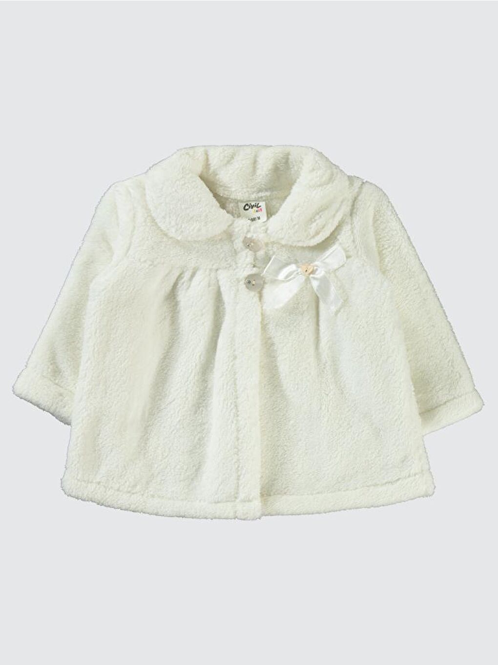 Baby Fiyonklu 6-18 Ay Hırka - Ekru 6-9 Ay-6