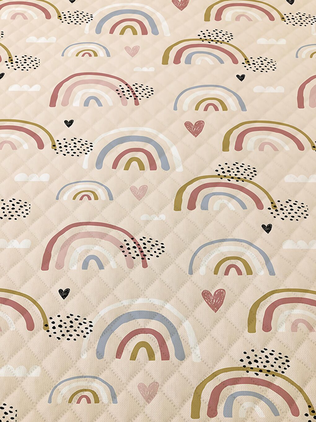 Karışık Desen Tek Kişilik Çocuk Pike Takımı 160x220 cm-1