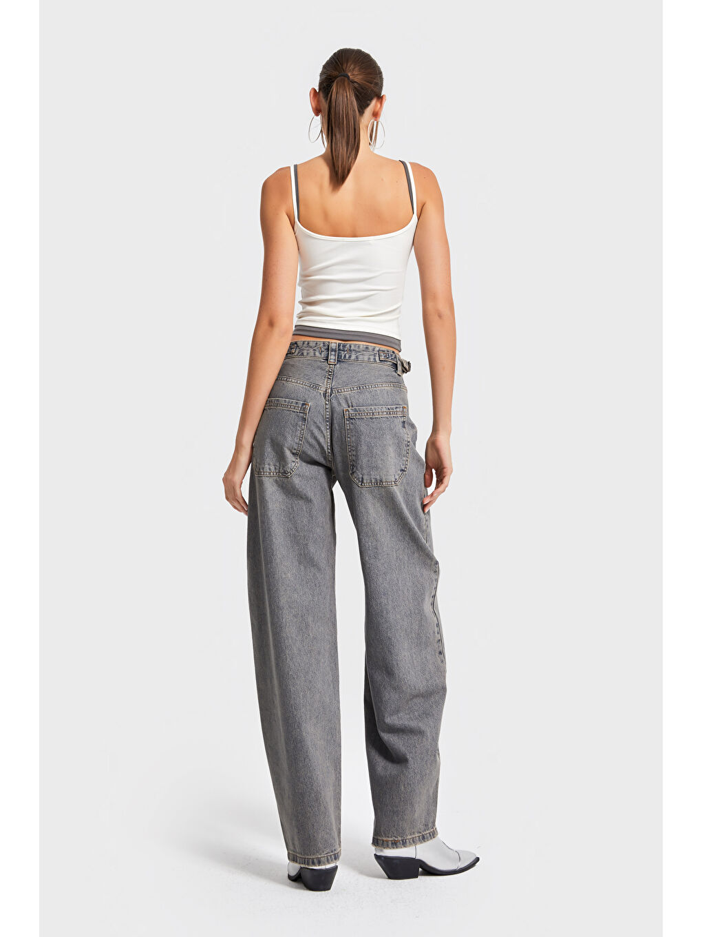 Mavi Kadın T.Kot Rengi Lotus 2w5-134 Baggy Fit İç Boy 83cm %100 Pamuk Denim Jean-3