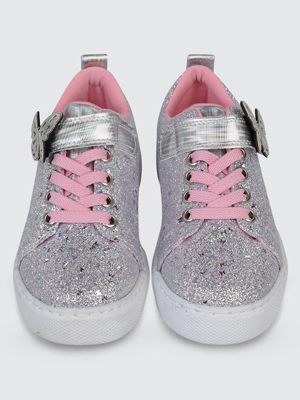 Girls Pullu Aksesuarlı 26- Spor Ayakkabı - Gri 31-2