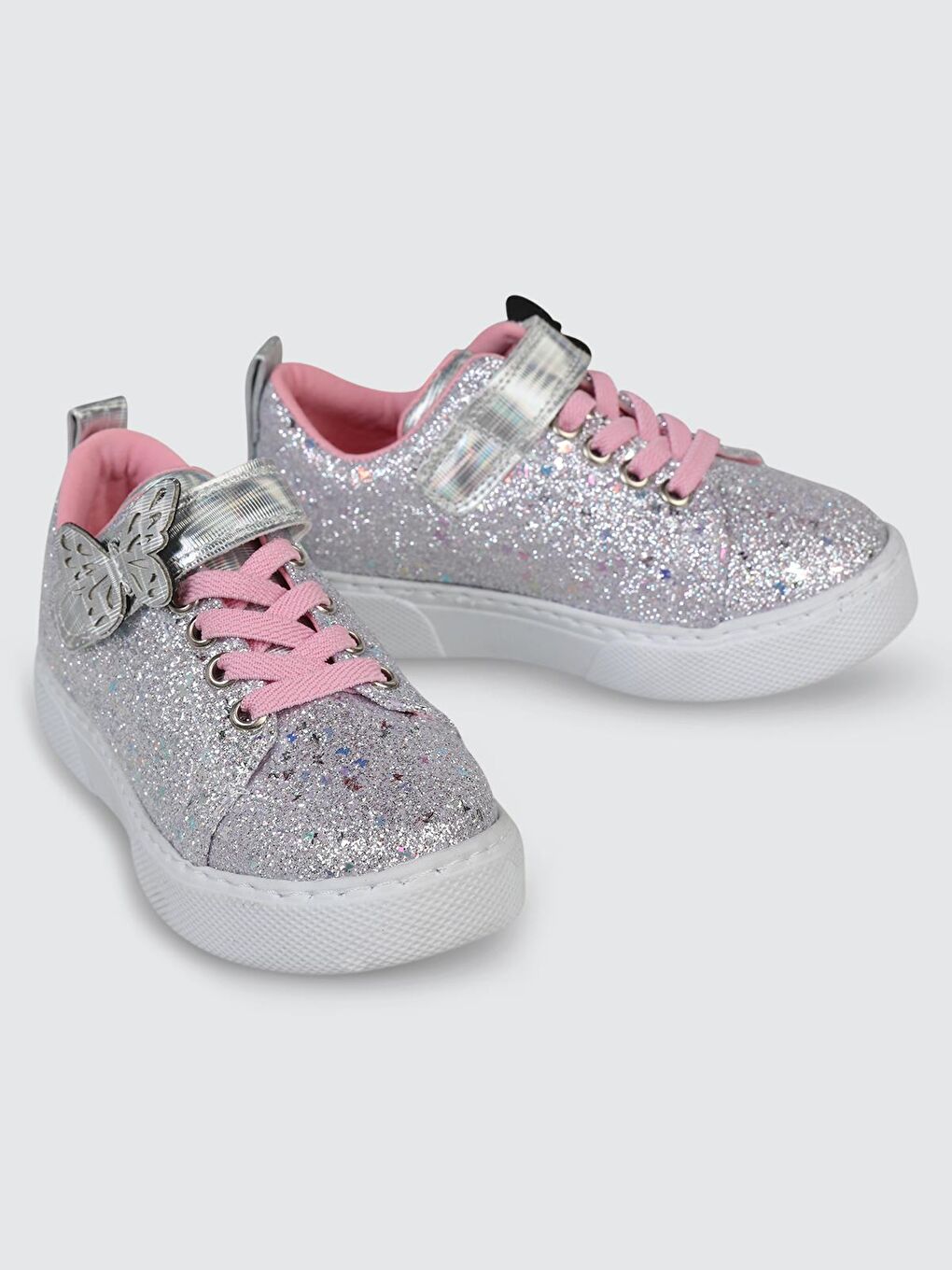 Girls Pullu Aksesuarlı 26- Spor Ayakkabı - Gri 31-3