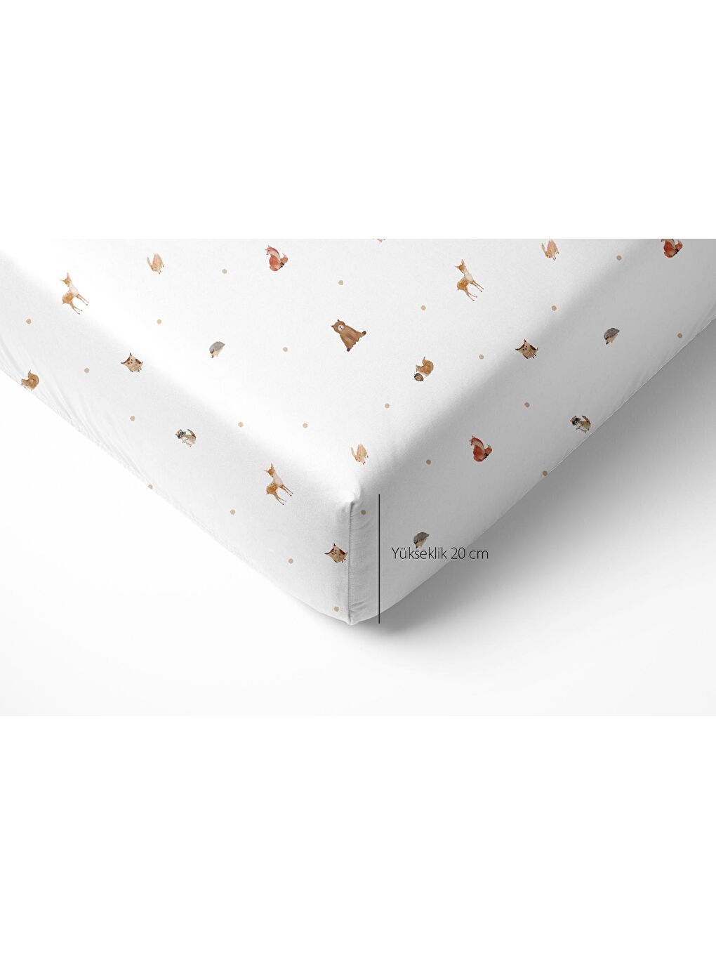 Casadora Baby Kahverengi 100% Pamuk Saten Bebek Lastikli Çarşaf - 70x140 cm - 3