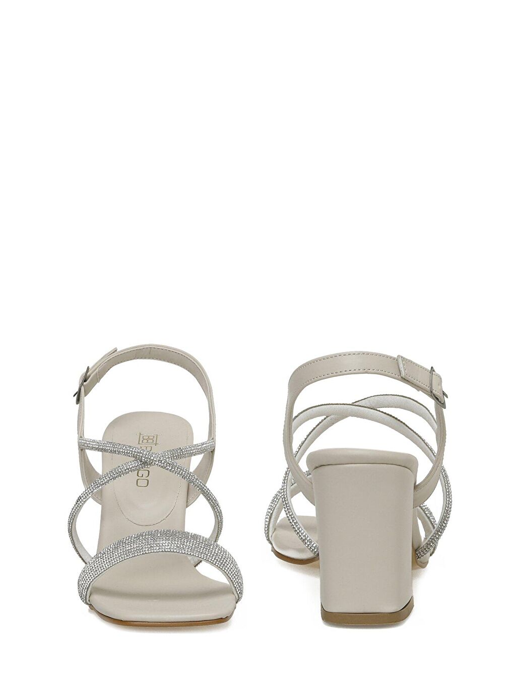 DESSA 3FX Bej Kadın Topuklu Sandalet-4