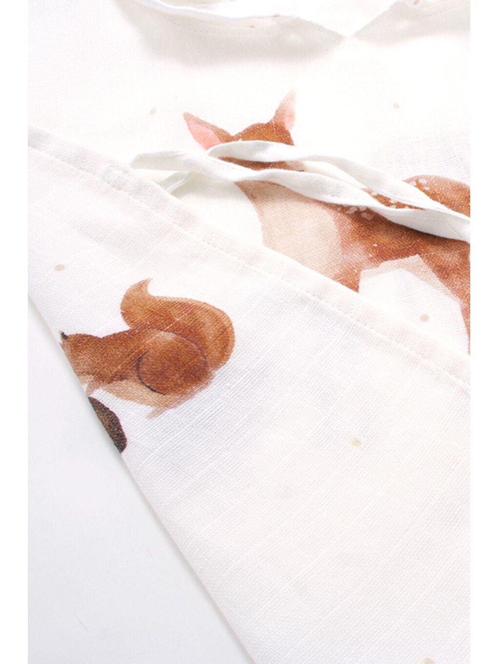 Beyaz Forest Amigos %100 Pamuk Müslin Panço-5