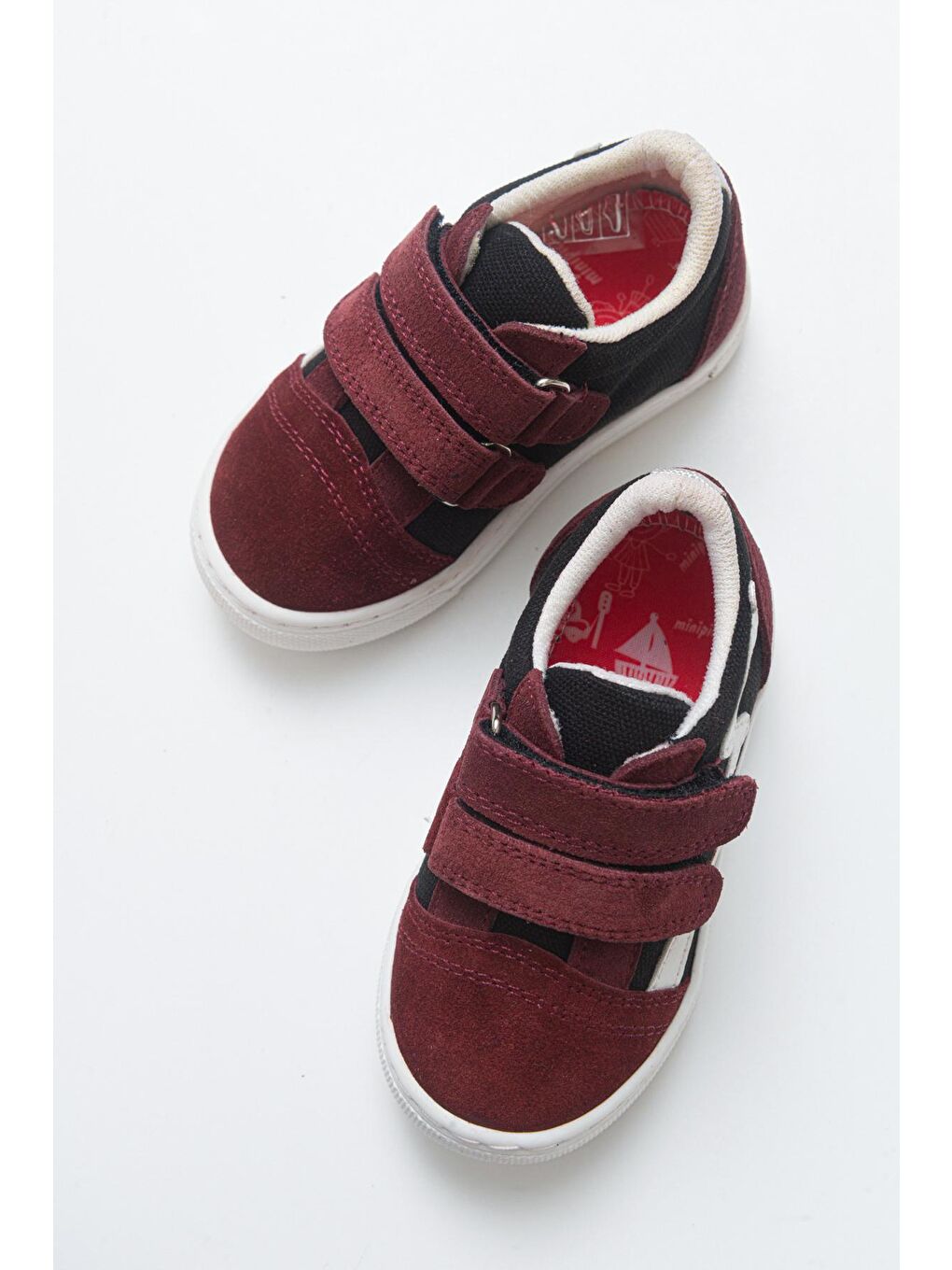 Erkek Çocuk Bordo Deri Ortopedik Destekli Sneaker Ayakkabı-2
