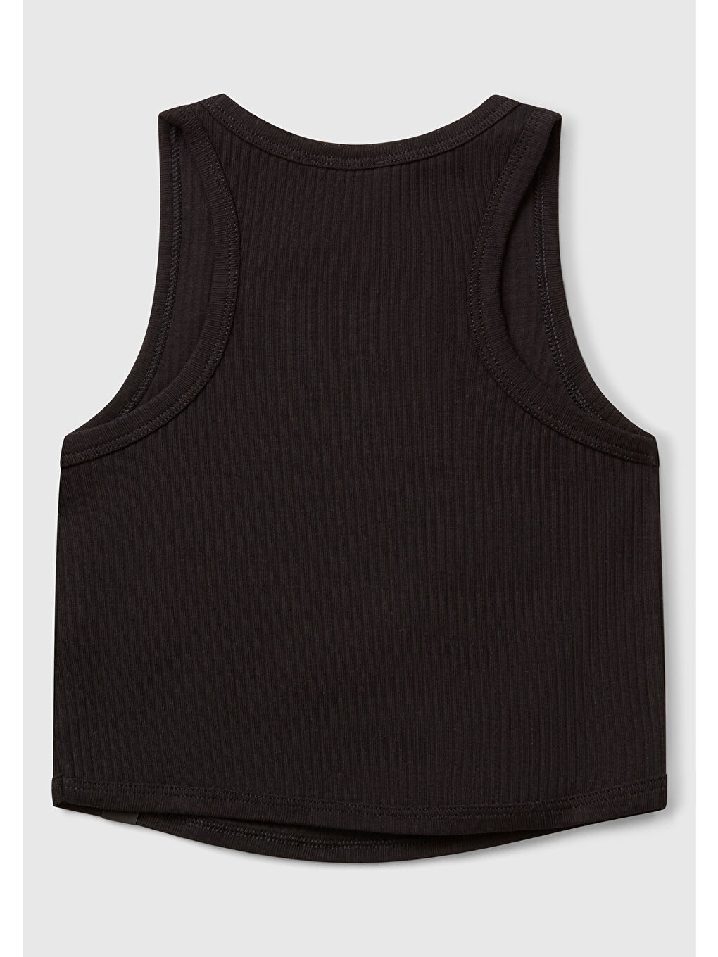 Kız Çocuk Siyah Fitilli Crop Atlet-1