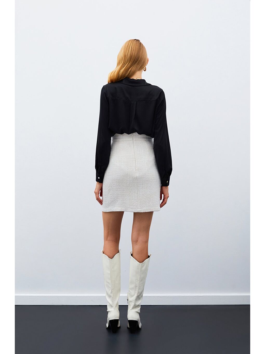 Mini Boy Tüvit Etek - Bej-7