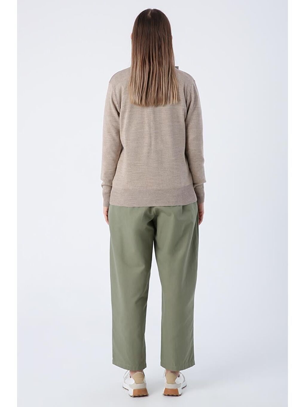 Bej-Kısa Triko Hırka-3