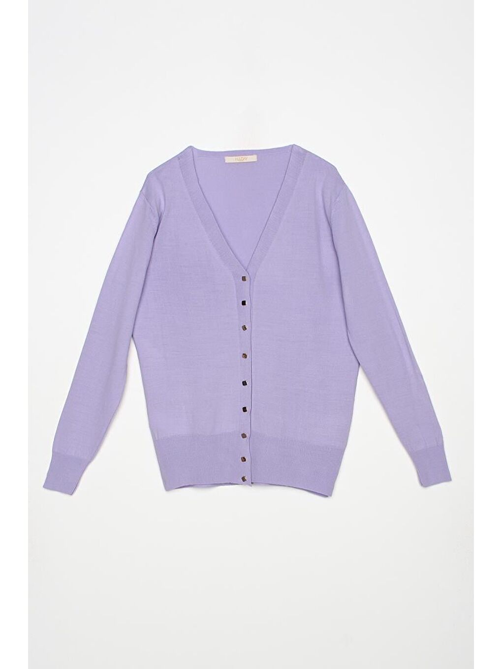 Açık Lila V Yaka Kısa Triko Hırka-6