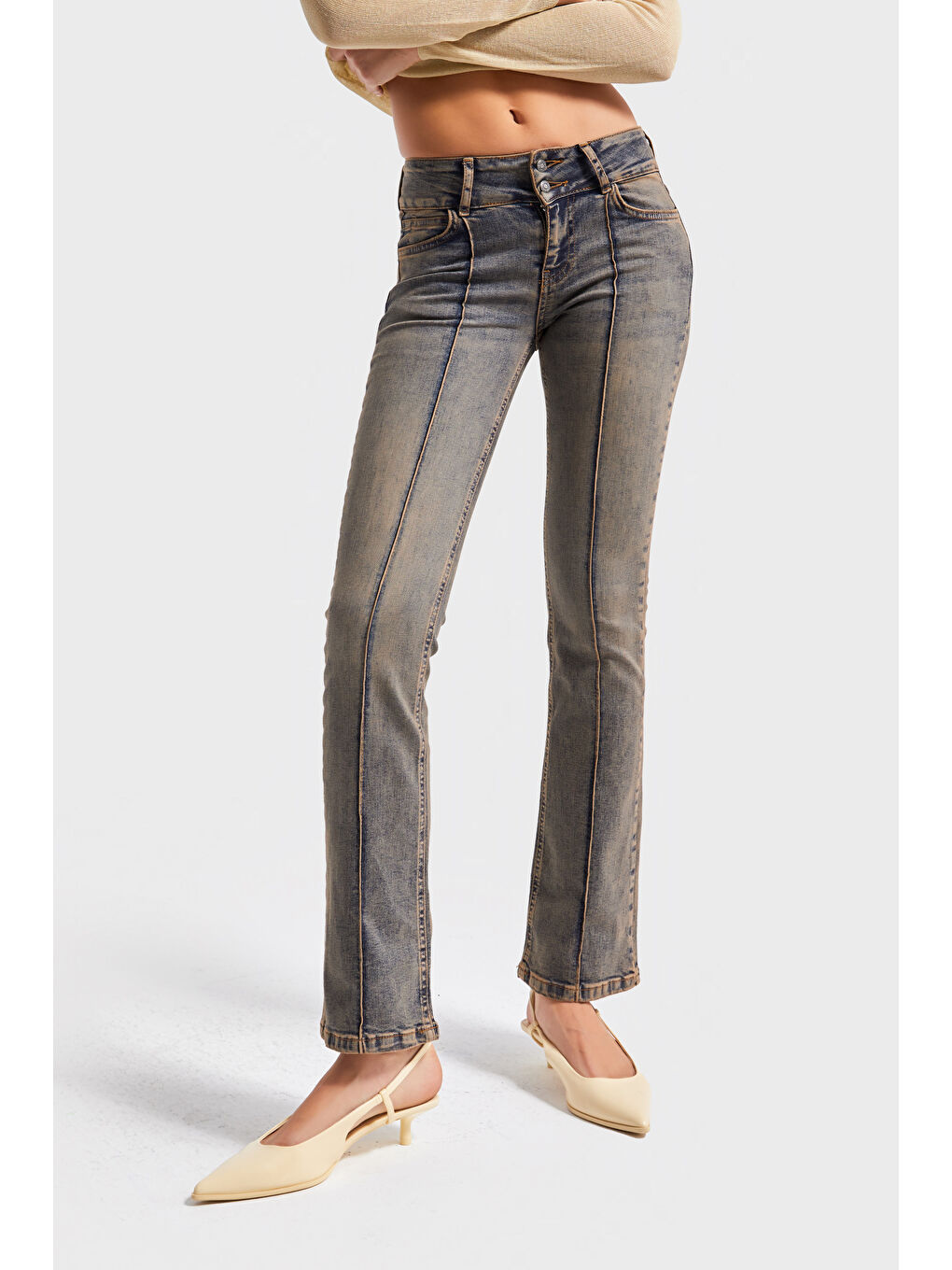 Mavi Kadın T.Kot Rengi 4w5-32 Bootcut Midrise Orta Bel Esnek Elastan Kumaş Denim Jean