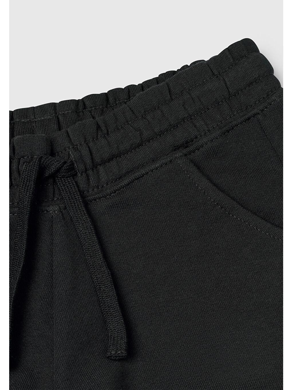 Kız Çocuk Siyah Logolu Sweat Şort-2