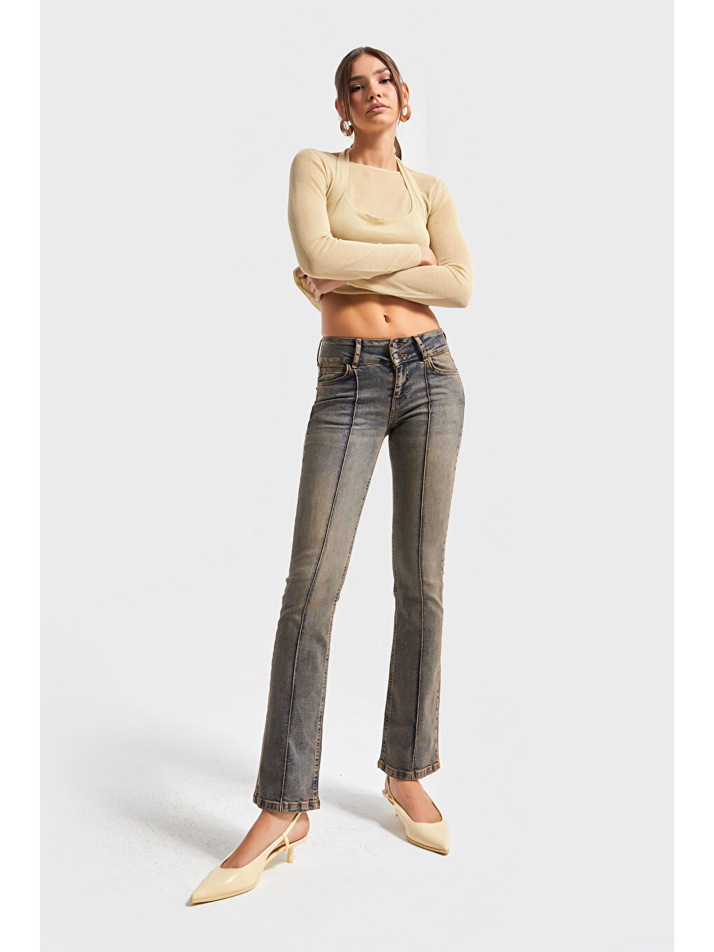 Mavi Kadın T.Kot Rengi 4w5-32 Bootcut Midrise Orta Bel Esnek Elastan Kumaş Denim Jean-2